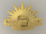 Australian Army Metal Beret Cap Badge Rising Sun Design