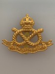 South Staffordshire Regiment metal cap badge. Brass WW1 economy issue .