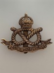 South Staffordshire  Regiment metal cap badge. Brass WW1 economy issue ANTIQUED.