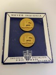 U.S. Army Enlisted Mans Brass Collar Discs 'U.S.' Badges PAIR