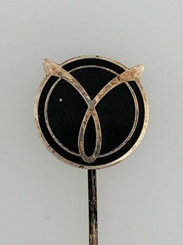 Vichy France  MILICE enamel lapel stick pin in black.