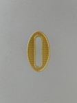 German Army '0' metal regimental shoulder board cypher - Gilt. PAIR