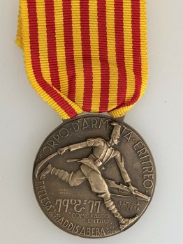 Italian fascist MVSN Black Shirt Ascari Ethiopia Eritria medal