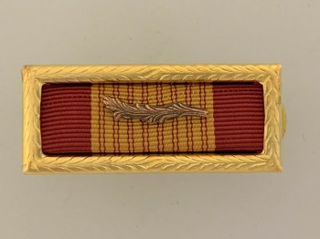Vietnamese Gallantry Cross Citation ribbon award with pin.