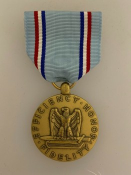 U.S. AIR FORCE LONG SERVICE medal in issue box.