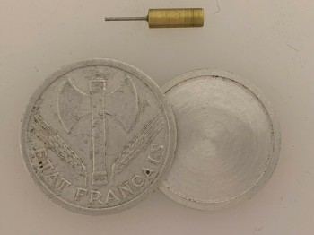 WWII Vichy  France 2 Franc HOLLOW SPY COIN